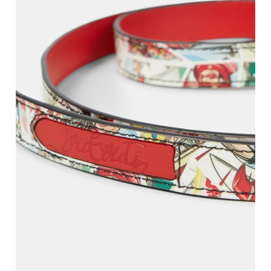 Christian Louboutin Loubileash M Printed Leather Dog Leash 1 Christian Louboutin Loubileash M Printed Leather Dog Leash