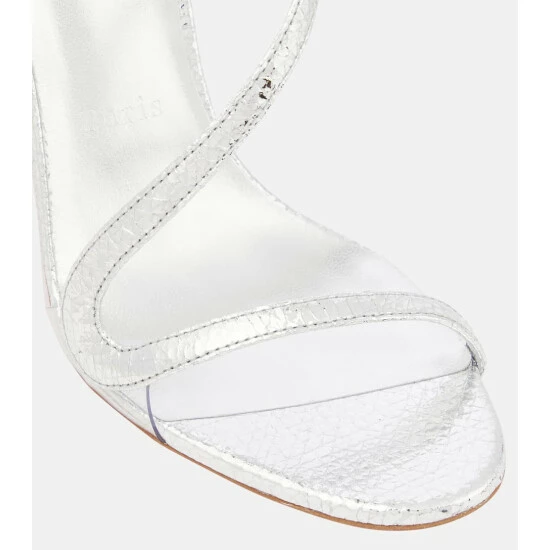 Christian Louboutin Rosalie Metallic Leather Sandals 5 Christian Louboutin Rosalie Metallic Leather Sandals - Image 5