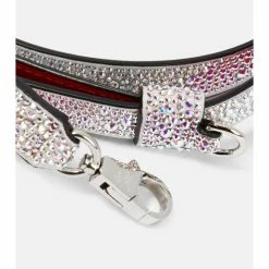 Christian Louboutin Loubileash M Embellished Suede Dog Leash