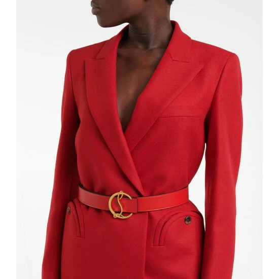 Christian Louboutin CL Logo Leather Belt 1 Christian Louboutin CL Logo Leather Belt