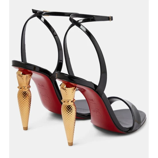 Christian Louboutin Lipqueen 100 Patent Leather Sandals 2 Christian Louboutin Lipqueen 100 Patent Leather Sandals - Image 2