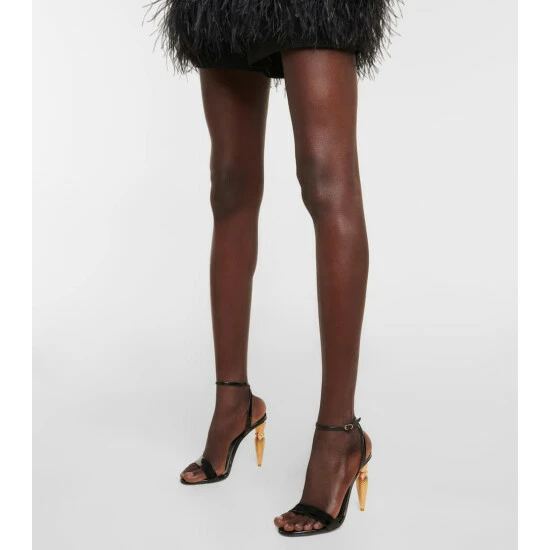 Christian Louboutin Lipqueen 100 Patent Leather Sandals 3 Christian Louboutin Lipqueen 100 Patent Leather Sandals - Image 3