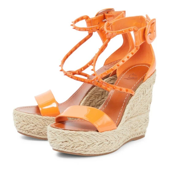 Christian Louboutin Chocazeppa 120 Embellished Wedge Sandals 4 Christian Louboutin Chocazeppa 120 Embellished Wedge Sandals - Image 4