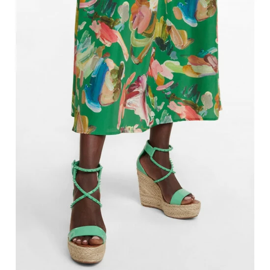 Christian Louboutin Chocazeppa 120 Embellished Wedge Sandals 3 Christian Louboutin Chocazeppa 120 Embellished Wedge Sandals - Image 3