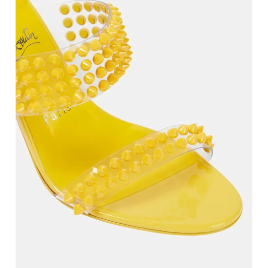 Christian Louboutin Spike Only 85 PVC And Leather Sandals 5 Christian Louboutin Spike Only 85 PVC And Leather Sandals - Image 5