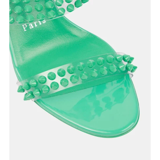 Christian Louboutin Spike Only 85 PVC And Leather Sandals 5 Christian Louboutin Spike Only 85 PVC And Leather Sandals - Image 5