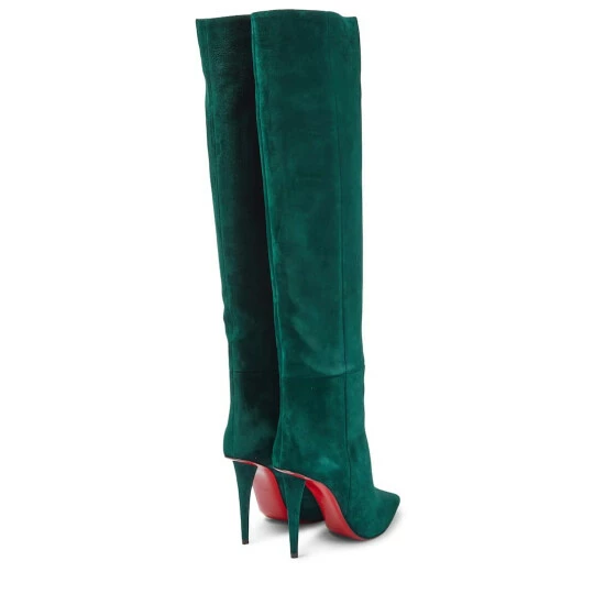 Christian Louboutin Astrilarge Botta 100 Suede Knee-high Boots 2 Christian Louboutin Astrilarge Botta 100 Suede Knee-high Boots - Image 2