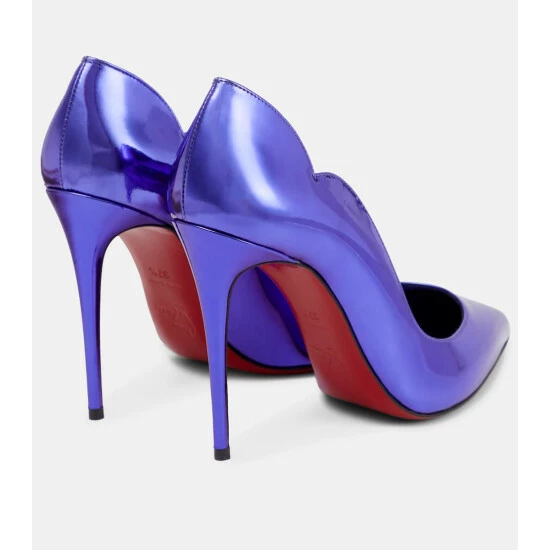 Christian Louboutin Hot Chick 100 Metallic Leather Pumps 2 Christian Louboutin Hot Chick 100 Metallic Leather Pumps - Image 2