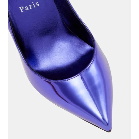 Christian Louboutin Hot Chick 100 Metallic Leather Pumps 5 Christian Louboutin Hot Chick 100 Metallic Leather Pumps - Image 5