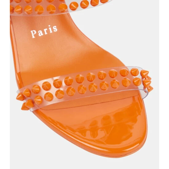 Christian Louboutin Spike Only 85 PVC And Leather Sandals 5 Christian Louboutin Spike Only 85 PVC And Leather Sandals - Image 5