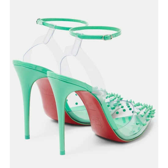 Christian Louboutin Spikoo 100 PVC And Leather Pumps 2 Christian Louboutin Spikoo 100 PVC And Leather Pumps - Image 2