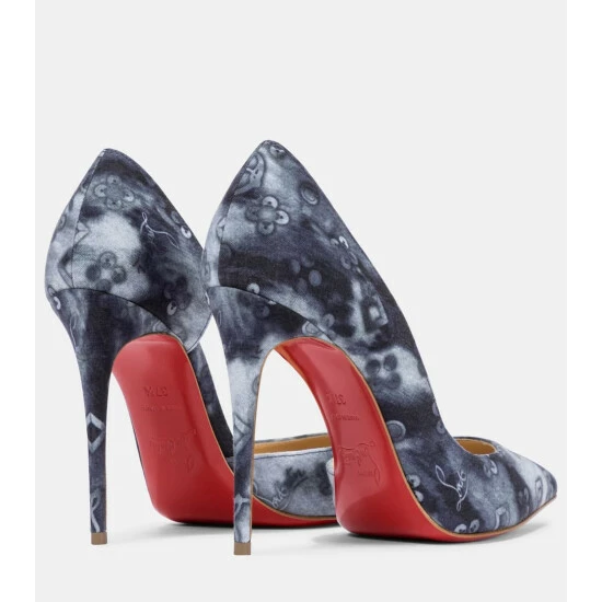 Christian Louboutin Iriza 100 Printed Denim Pumps 2 Christian Louboutin Iriza 100 Printed Denim Pumps - Image 2