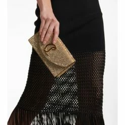 Christian Louboutin Loubi54 Metallic Leather Shoulder Bag