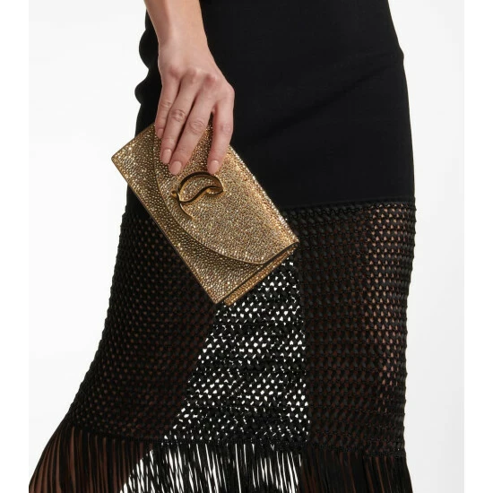 Christian Louboutin Loubi54 Metallic Leather Shoulder Bag 1 Christian Louboutin Loubi54 Metallic Leather Shoulder Bag