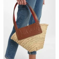 Christian Louboutin Loubishore Small Raffia Tote