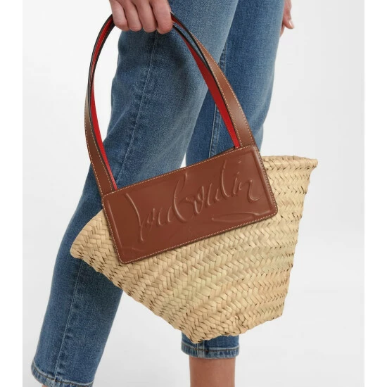 Christian Louboutin Loubishore Small Raffia Tote 1 Christian Louboutin Loubishore Small Raffia Tote
