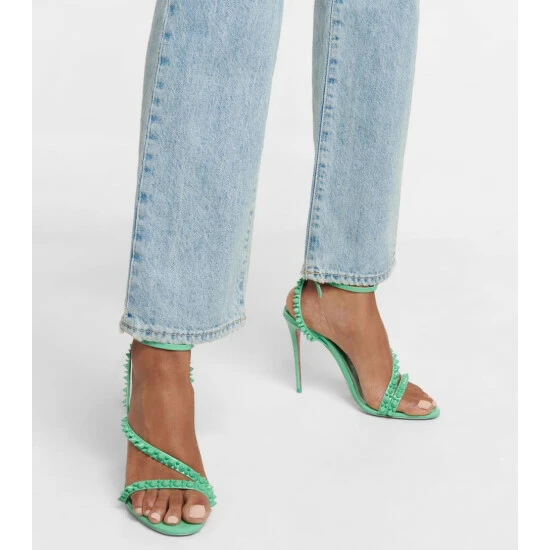 Christian Louboutin Mafaldina Spikes 100 Leather Sandals 3 Christian Louboutin Mafaldina Spikes 100 Leather Sandals - Image 3