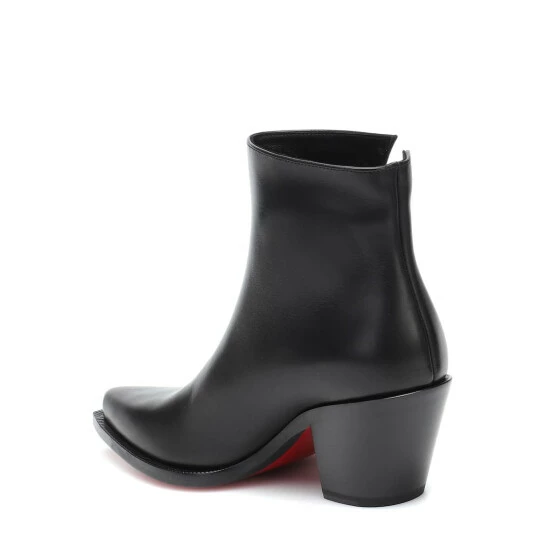Christian Louboutin Santiazip 65 Leather Ankle Boots 2 Christian Louboutin Santiazip 65 Leather Ankle Boots - Image 2