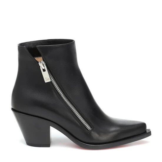 Christian Louboutin Santiazip 65 Leather Ankle Boots 3 Christian Louboutin Santiazip 65 Leather Ankle Boots - Image 3
