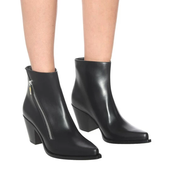 Christian Louboutin Santiazip 65 Leather Ankle Boots 4 Christian Louboutin Santiazip 65 Leather Ankle Boots - Image 4