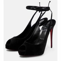 Christian Louboutin Lace Up NVP Suede Peep-toe Pumps 8 Christian Louboutin Lace Up NVP Suede Peep-toe Pumps -Christian Louboutin Sales unnamed file 1256