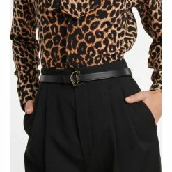 Christian Louboutin Logo Leather Belt