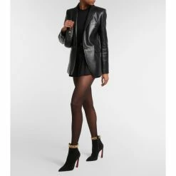 Christian Louboutin Asteroispikes Embellished Suede Ankle Boots