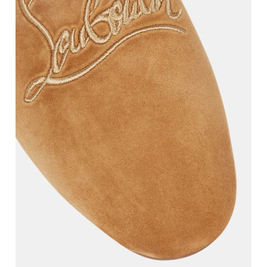 Christian Louboutin Navy Coolito Donna Suede Slippers 5 Christian Louboutin Navy Coolito Donna Suede Slippers - Image 5