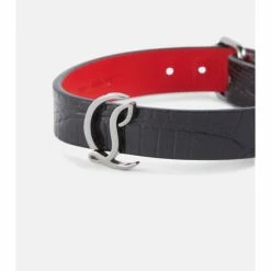 Christian Louboutin Loubilink Lizard-effect Leather Bracelet