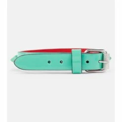 Christian Louboutin Loubilink Embellished Leather Bracelet