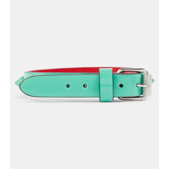 Christian Louboutin Loubilink Embellished Leather Bracelet 1 Christian Louboutin Loubilink Embellished Leather Bracelet