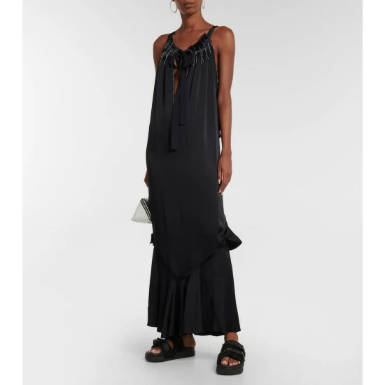 Christian Louboutin Daddy Pool Flat Leather Sandals 1 Christian Louboutin Daddy Pool Flat Leather Sandals