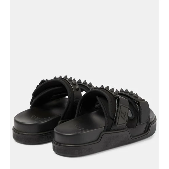 Christian Louboutin Daddy Pool Flat Leather Sandals 2 Christian Louboutin Daddy Pool Flat Leather Sandals - Image 2