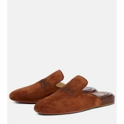 Christian Louboutin Navy Coolito Donna Suede Slippers -Christian Louboutin Sales unnamed file 1388