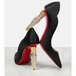 Christian Louboutin Lipstrass Crêpe Crystal-embellished Pumps 10 Christian Louboutin Lipstrass Crêpe Crystal-embellished Pumps -Christian Louboutin Sales unnamed file 14