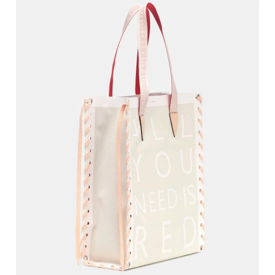 Christian Louboutin Cabalace Small Leather-trimmed Tote 3 Christian Louboutin Cabalace Small Leather-trimmed Tote - Image 3