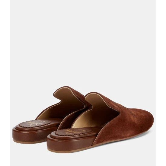 Christian Louboutin Navy Coolito Donna Suede Slippers 2 Christian Louboutin Navy Coolito Donna Suede Slippers - Image 2