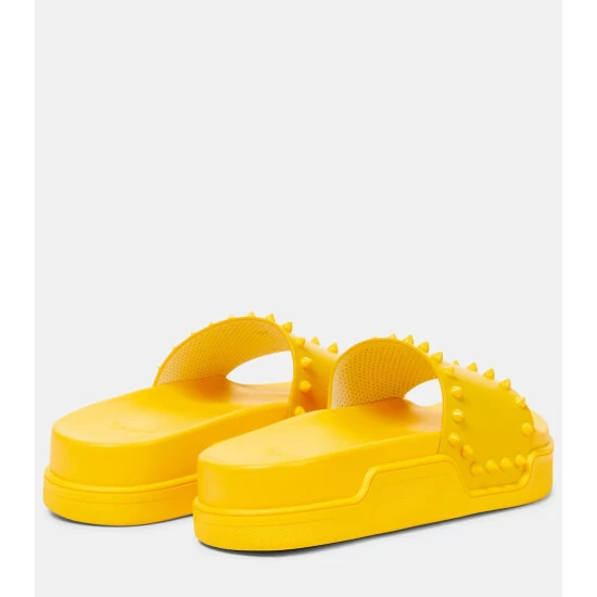 Christian Louboutin Pool Stud Embellished Slides 2 Christian Louboutin Pool Stud Embellished Slides - Image 2