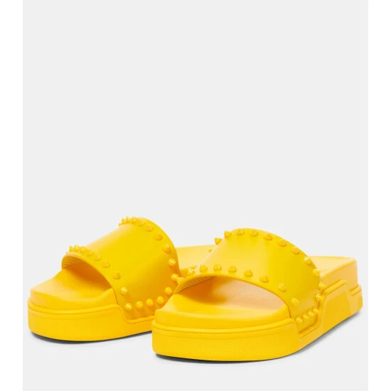 Christian Louboutin Pool Stud Embellished Slides 4 Christian Louboutin Pool Stud Embellished Slides - Image 4