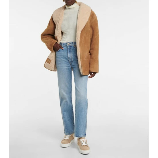 Christian Louboutin Vierissima Shearling-trimmed Suede Sneakers 1 Christian Louboutin Vierissima Shearling-trimmed Suede Sneakers