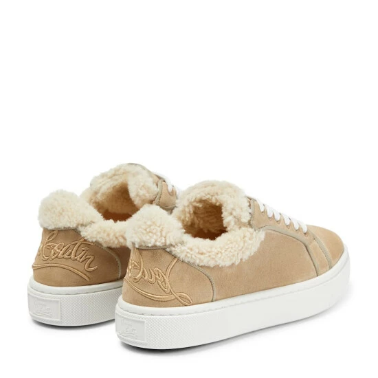 Christian Louboutin Vierissima Shearling-trimmed Suede Sneakers 2 Christian Louboutin Vierissima Shearling-trimmed Suede Sneakers - Image 2