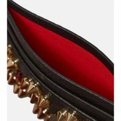 Christian Louboutin Kios Studded Leather Card Holder