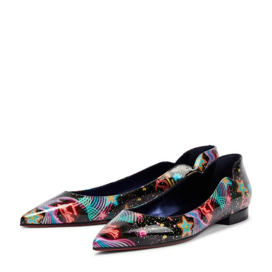 Christian Louboutin Hot Chickita Printed Patent Leather Ballet Flats 4 Christian Louboutin Hot Chickita Printed Patent Leather Ballet Flats - Image 4
