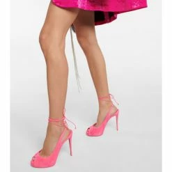 Christian Louboutin Lace Up NVP Suede Peep-toe Pumps -Christian Louboutin Sales unnamed file 1591