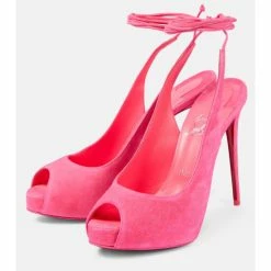 Christian Louboutin Lace Up NVP Suede Peep-toe Pumps -Christian Louboutin Sales unnamed file 1592