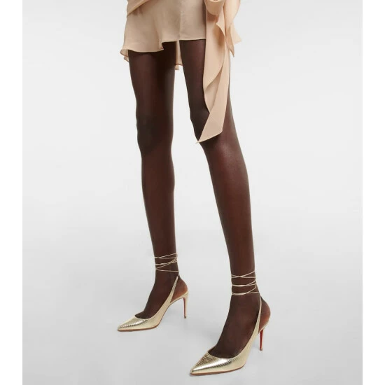 Christian Louboutin Lace Up Kate Leather Pumps 3 Christian Louboutin Lace Up Kate Leather Pumps - Image 3