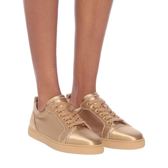 Christian Louboutin Louis Junior Silk-satin Sneakers 3 Christian Louboutin Louis Junior Silk-satin Sneakers - Image 3