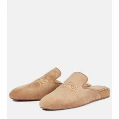 Christian Louboutin Navy Coolito Donna Suede Slippers -Christian Louboutin Sales unnamed file 1657