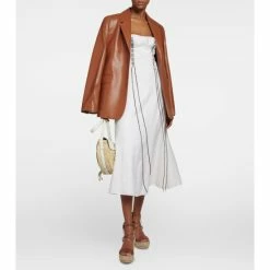 Christian Louboutin Chocazeppa Leather Wedge Espadrilles