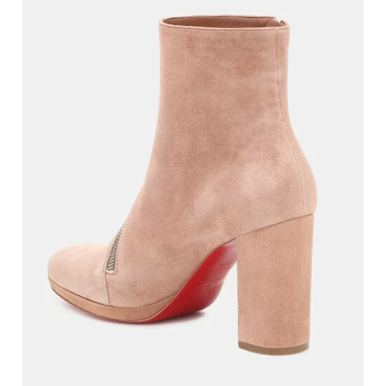 Christian Louboutin Birgitta 100 Suede Ankle Boots 2 Christian Louboutin Birgitta 100 Suede Ankle Boots - Image 2